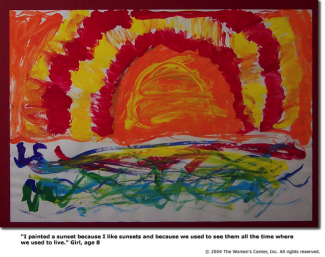 child painting of a sun