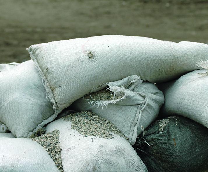 sand bags to prepare for flood