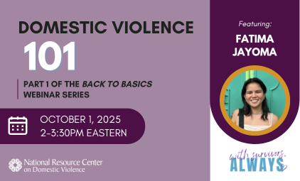 Domestic Violence 101 webinar
