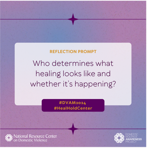 "Who determines what healing looks like and whether it's happening?"