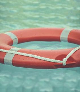 life preserver floating in the water