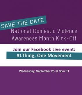 Save the Date: National Domestic Violence Awareness Month Kick-Off