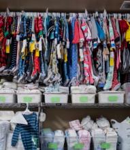 Diapers and children's clothes at the Noah Project