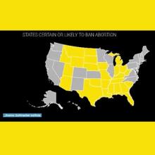 map of states certain or likely to ban abortion