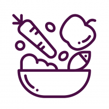 Icon of food in a bowl