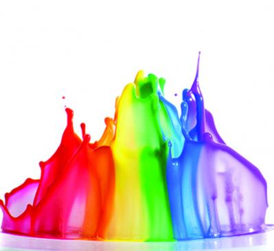 splash of rainbow paint