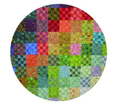 round colorful quilt
